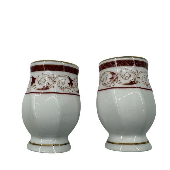 Unbranded Other - Vintage Gold Coast Porcelain Salt & Pepper Shakers Set 22kt Gold Accents Regency